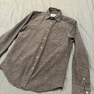 Portuguese Flannel -  Men's Charcoal Fleck Button-Down Shirt